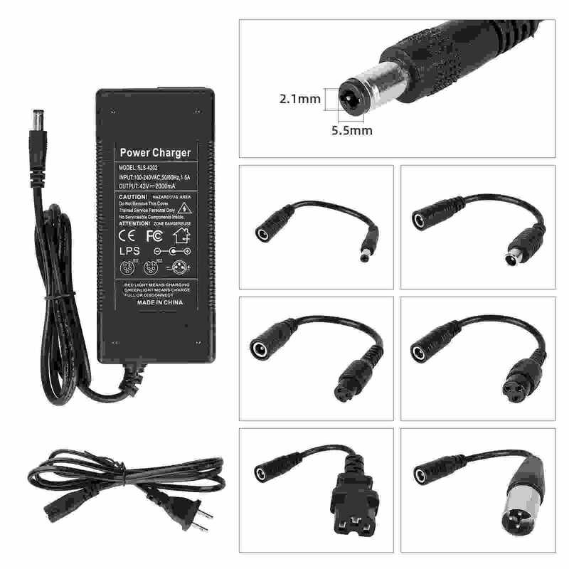 36V42V 互換リチウム電池充電器電動スクーター電気自動車 DC2.1 プラグ 2A 充電器アクセサリー|undefined