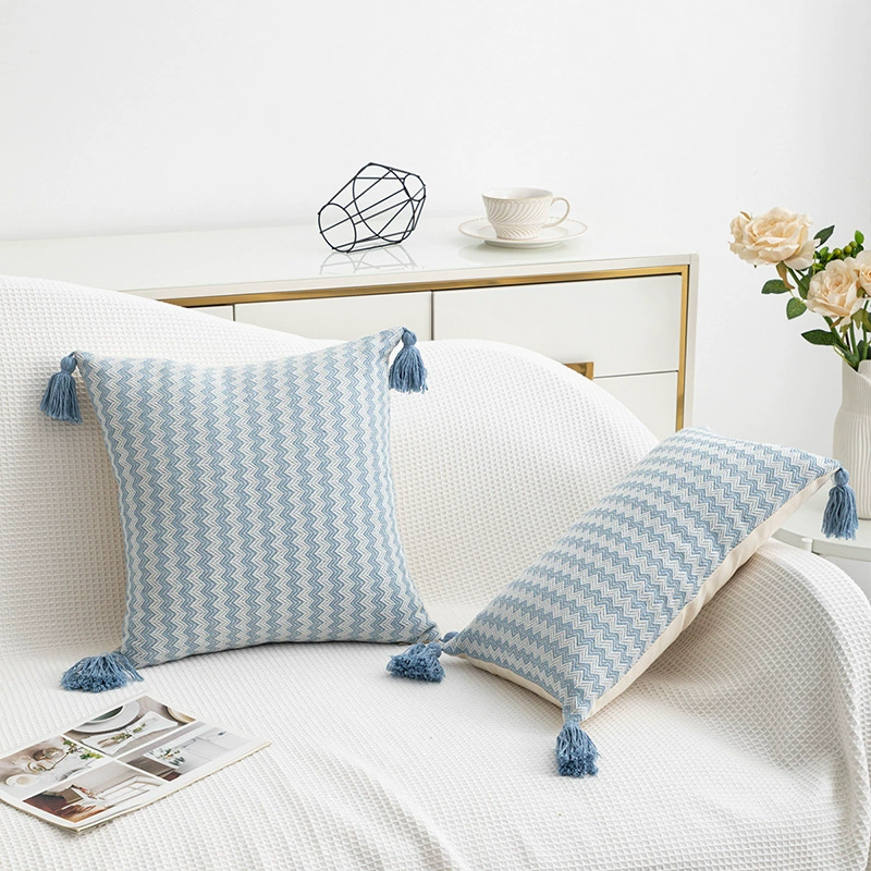 Modern and minimalistic sofa, pillow, pillowcase for bed, print