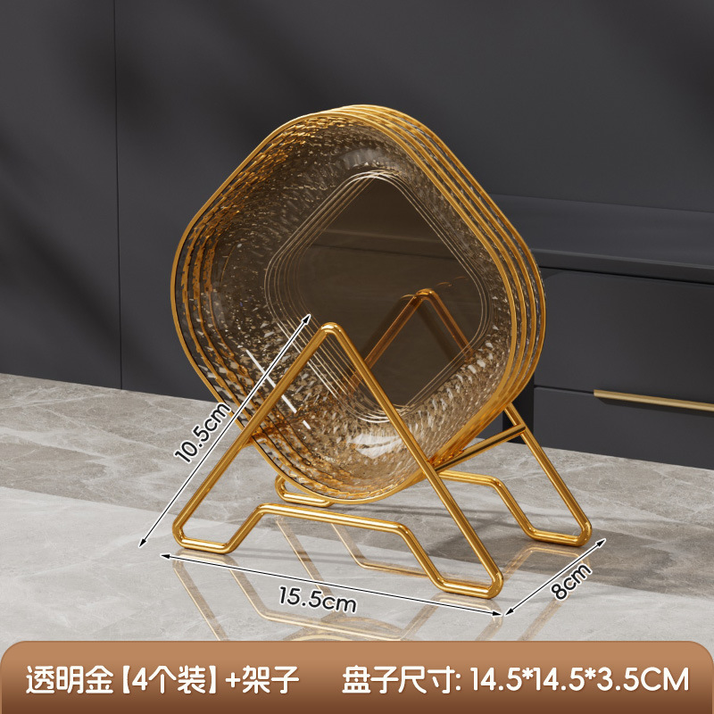 吐骨碟家用轻奢透明小盘子食品级餐桌水果小吃碟吐骨头盘源头厂家|undefined
