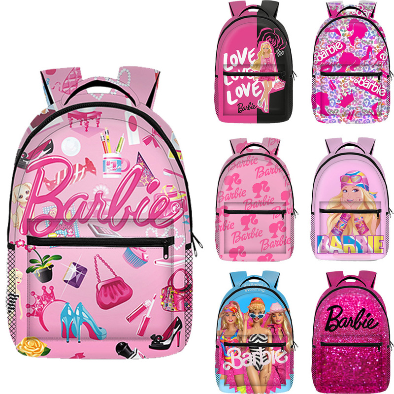Cross-Border New Product Barbie Student Backpack Princess Print School Bag Large Capacity Computer Backpack Manufacturer Supply Cross-Border New Product Barbie Student Backpack Princess Print School Bag Large Capacity Computer Backpack Manufacturer Supply