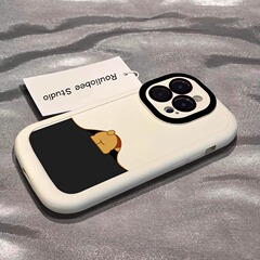 卡通维尼熊适用苹果15promax手机壳16plus泡芙iphone14pro防摔13