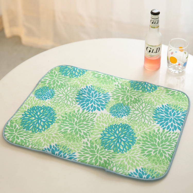 Cocina encimera de drenaje placemat montaña esponja de microfibra aislamiento térmico estera absorbente estera seca estera antideslizante al por mayor