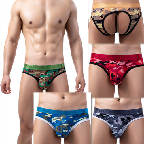 Foreign trade woxuan men's underwear sexy thong underwear rear exposed thong men's menstrual period briefs WX16SH