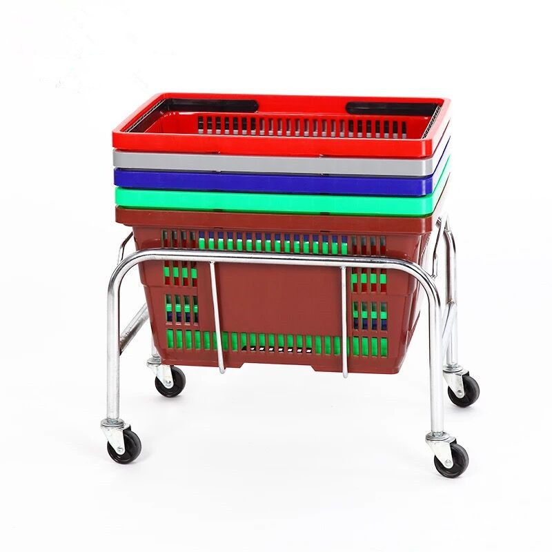 Cestas de compras de supermercado de nuevo material, cestas de plástico de mano, nuevas cajas de compras de plástico de supermercado gruesas, envío gratuito