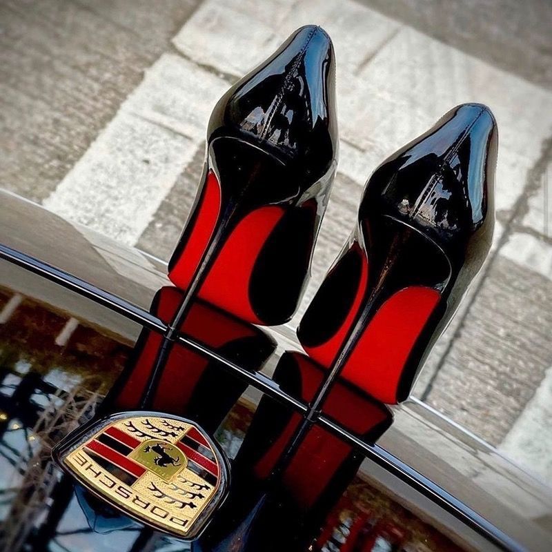 Nude High Heels Women's Autumn 2025 New Elegant Niche Design Patent Leather Black Single-layer Shoes Stiletto High Heels Women