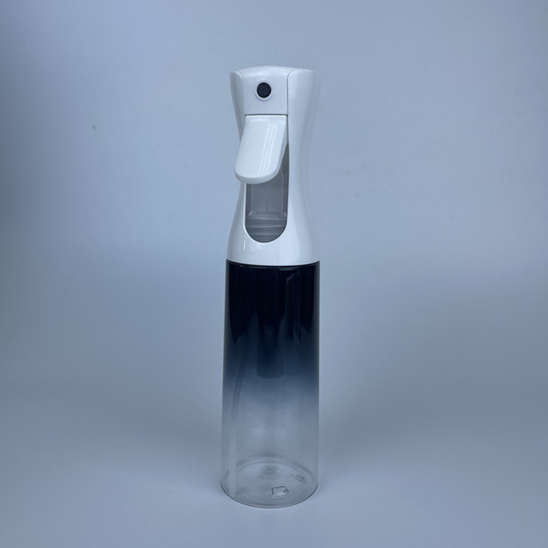 300ml botella de pulverización continua de alta presión 200 rojo y azul botella de pulverización 500 barbería botella de alcohol de color rosa