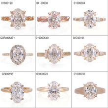 鸽子蛋钻石戒指首饰定制工厂2克拉培育钻戒女时尚简约蛋形戒指