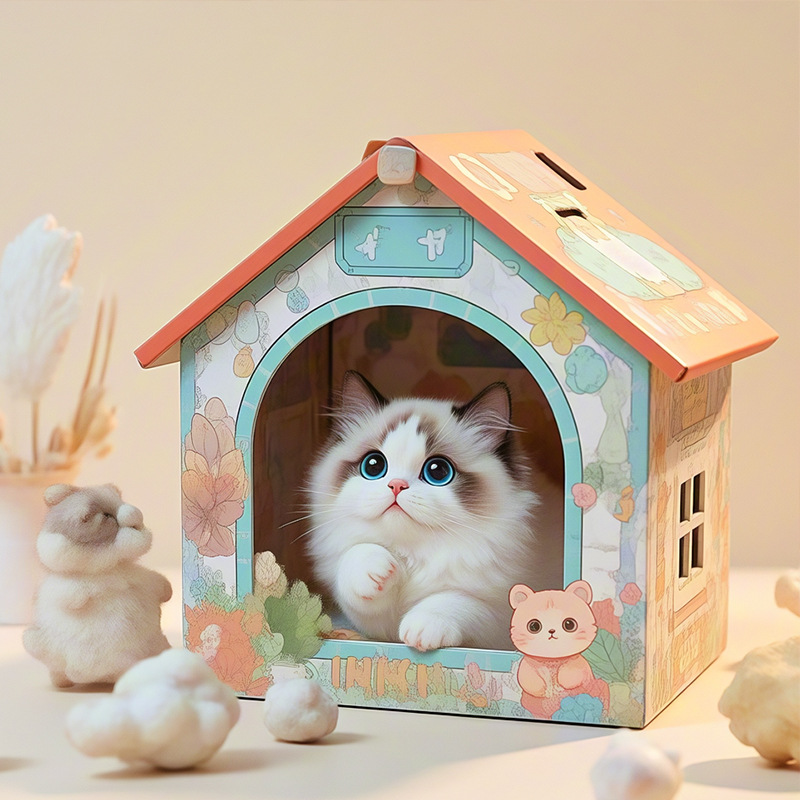 New cat carton paper paper cat nest cat grabbing board integrated…