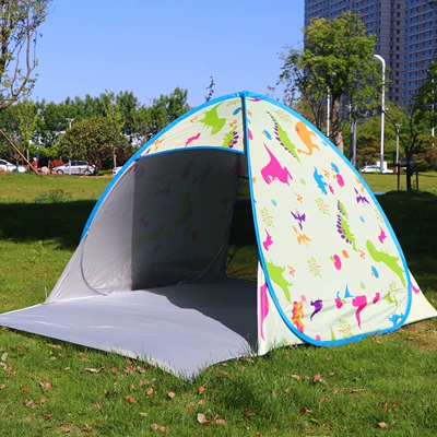 Beach tent in stock supply cross-border Amazon full automatic 2 seconds open outdoor sunshade tent manufacturers (Avtomobil dam çadırları) - little-dinosaur-about-2-people