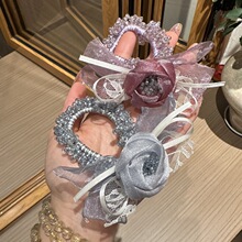 韩版甜美蝴蝶结花朵发圈发绳伴娘手腕花2026新品扎马尾丸子头皮筋