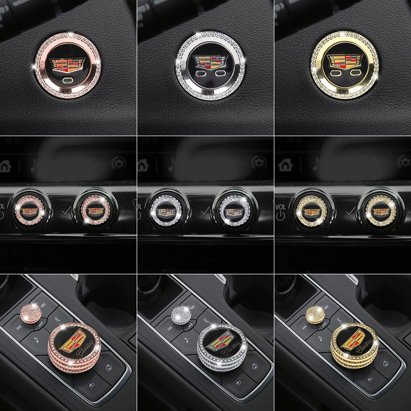 Подходит для Cadillac XT4XT5XT6CT5CT6 Модифицированная ручка регулировки громкости наклейка центральное управление украшение алмаз