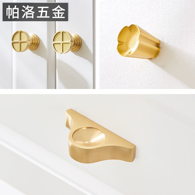 Nuevo estilo chino latón cajón manija oro vintage gabinete vino gabinete zapato gabinete colgante manija de la puerta del armario de lujo