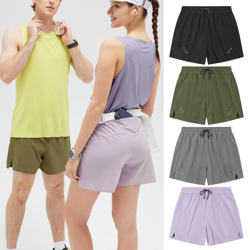 Quick-Drying Running Shorts with Lining, Sports Marathon Shorts, Breathable Basketball Fitness Shorts for Men and Women, Can Hold a Phone