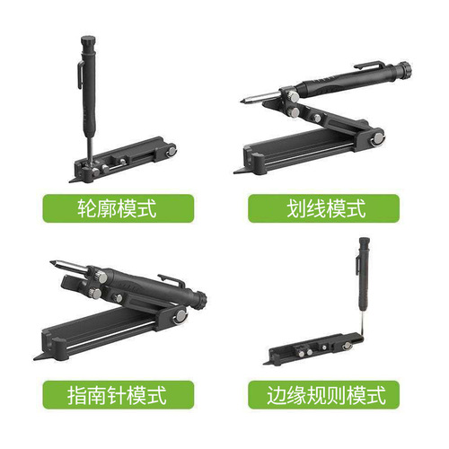 Multifunctional pencil woodworking graffiti tool with deep hole, marking measurement contour gauge profiling gauge shape taker DIY