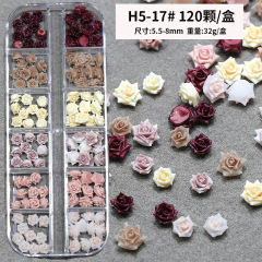 混合金の柔らかい彫刻のバラの花のネイルの装飾の甘いツバキの花の樹脂のドリルの赤い本の新型の爪のアクセサリーの卸売り
