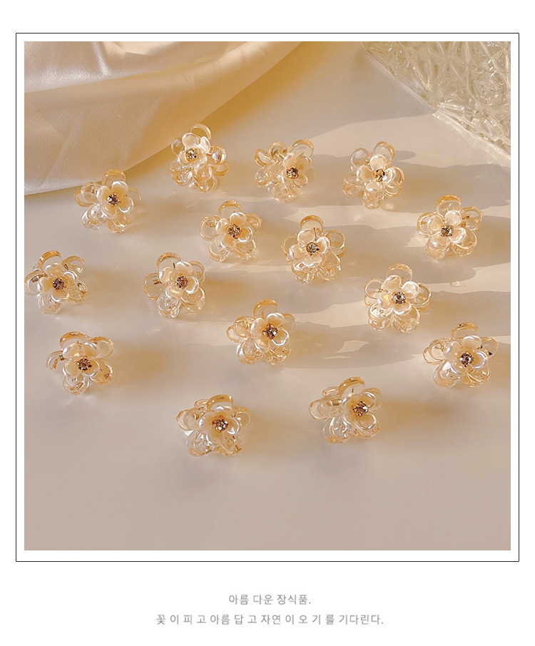 Moda Flor Arílico Embutido Diamantes De Imitación Garras De Pelo 1 Pieza display picture 4