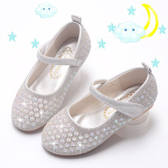 Spring and Autumn New Children's Leather Shoes Girls Soft Sole Korean Princess Shoes Little Girls Crystal Shoes Baby Performance Shoes Wholesale