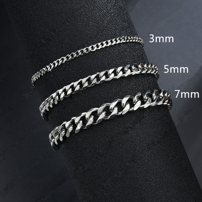 Punk Geometric Stainless Steel Plating Bracelets 1 Piece