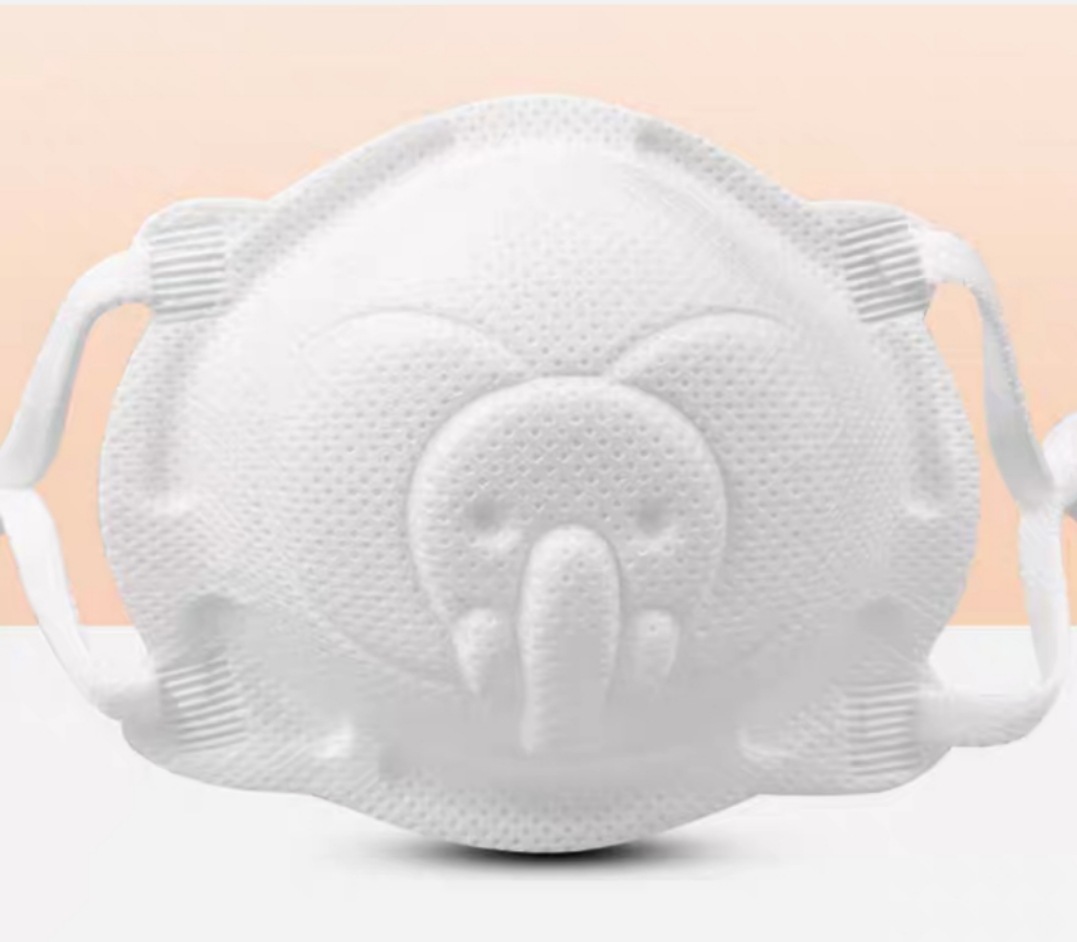 婴儿口罩3D防护立体0到3岁新生幼儿大象口罩专用防舔卡通透气