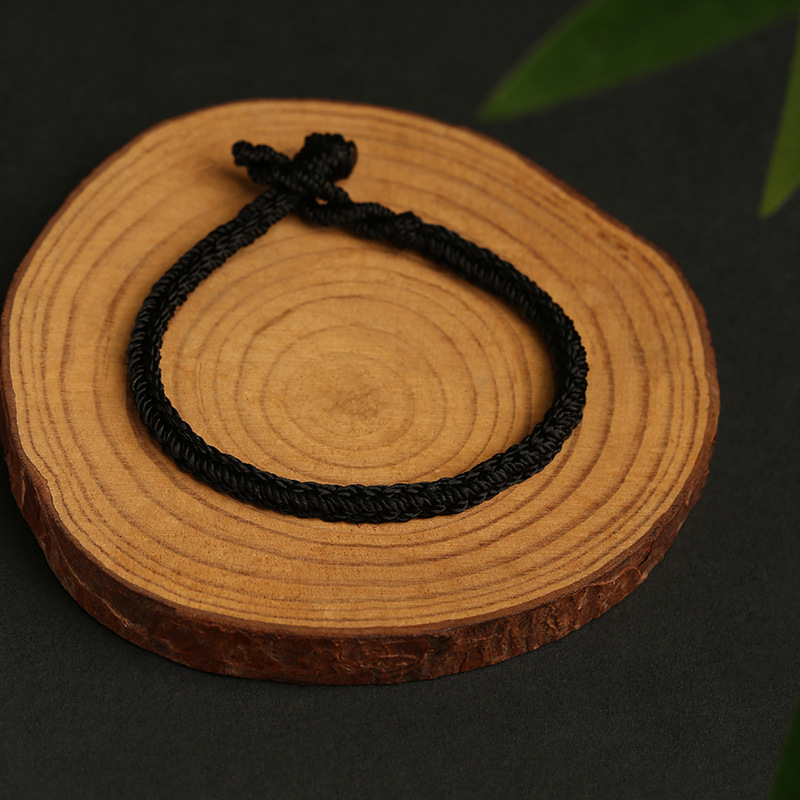 Nudo año de nacimiento de dragón rojo cuerda pulsera rata año amarillo oro suerte cuentas tejida a mano pulsera de cuerda colorida al por mayor