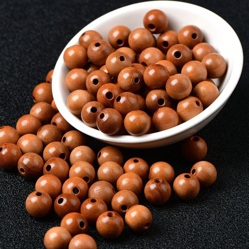 Jujube Wood Beads Round Beads Loose Beads Waist Beads Buddha Beads DIY Hand Rope Accessories Bracelet Bracelet Peach Wood Jewelry Accessories Materials