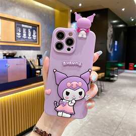 跨境适用三星A17卡通库洛米手机壳立体爱心Samsung A56 趴趴创意