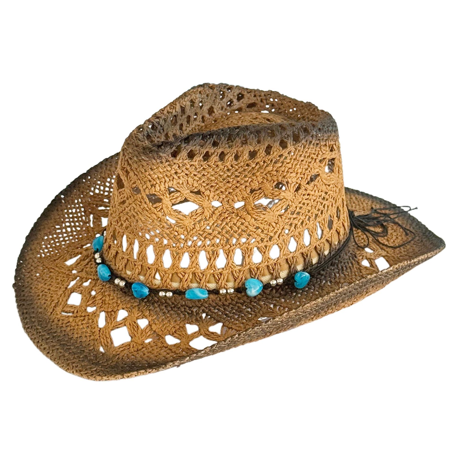Vintage Straw Cowboy Hat For Beach Holidays And Summer Vacation_voghion.com