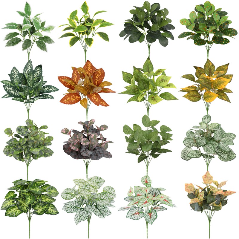Simulation of green plant wall small leaves bunch of green rose leaf artificial flower matching material landscaping bouquet wholesale Simulation of green plant wall small leaves bunch of green rose leaf artificial flower matching material landscaping bouquet wholesale