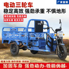 跨境GTM电动三轮车拉货载重王加重翻斗农用跨境厂家电瓶车电动车