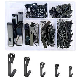 供跨境 盒装130件相框挂钩图片挂钉 悬挂日历相片小饰品装饰墙钩