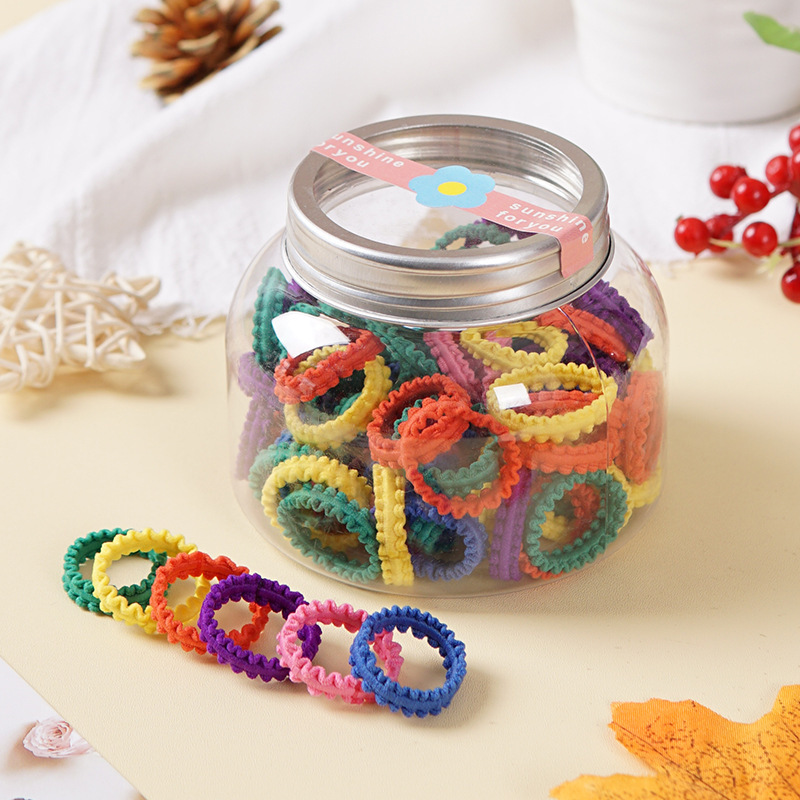 Cordón de cabello de encaje de color ensanchado para niños no lastimar cabello de cabello de niñas correa de cabello anillo de cabello para bebés joyas para el cabello