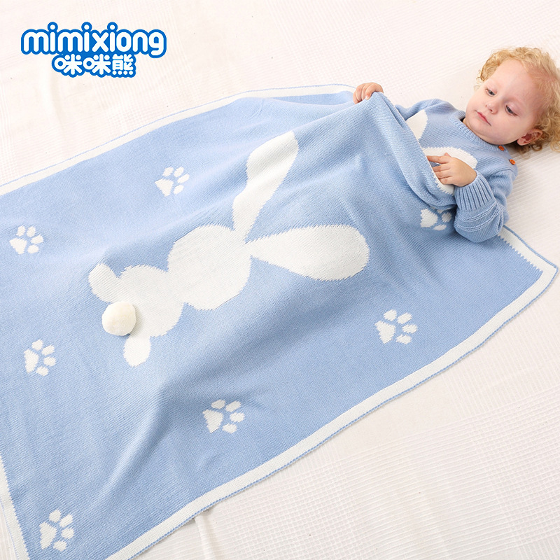 Ins venta caliente otoño e invierno dibujos animados bebé tridimensional conejo manta manta manta bebé manta
