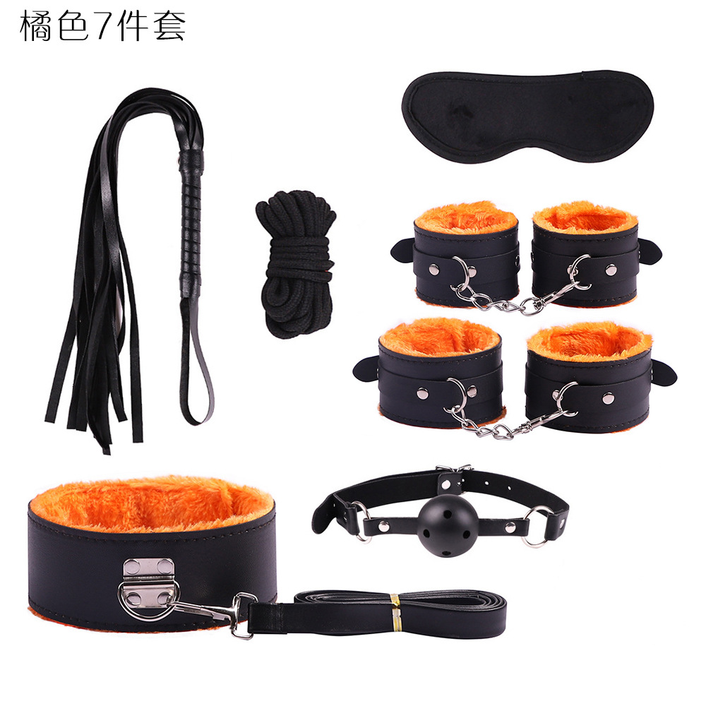 SM comercio exterior de 10 piezas de cuero sexy traje de peluche vinculante de 10 piezas juguetes alternativos productos sexuales