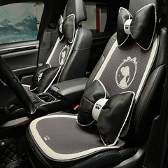汽車坐墊四季通用夏季冰絲蜂窩透氣車用座椅座墊網紅女神汽車坐墊