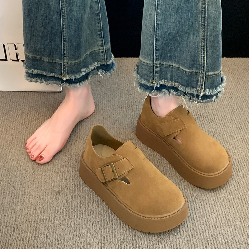 플랫폼 Birkenthal 신발 여성의 2025 새로운 봄과 가을 레트로 모든 것을 포함하는 Birkenthal 여성 신발 고층 신발 작은 감자 뮬러 신발