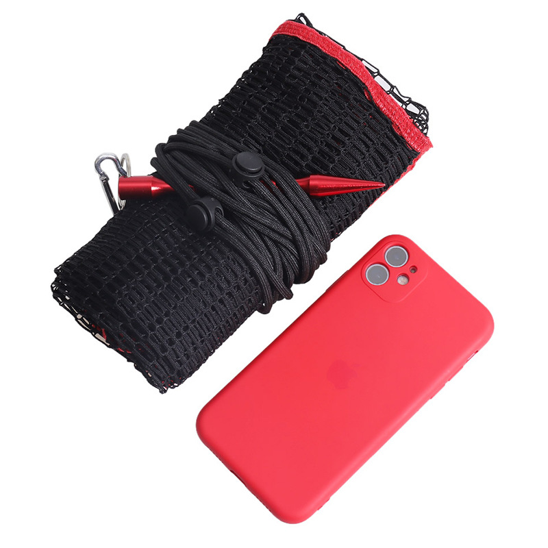 入水隱形谷麥魚護 便攜加厚塗膠魚護網兜 簡易裝魚收納魚護