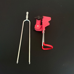 Spinning Rod Ground Stake with Swivel Metal Rod Holder for Two-Purpose Fishing, Ground-Installed Gunpowder Tower Seat, Versatile Metal Rod Rack