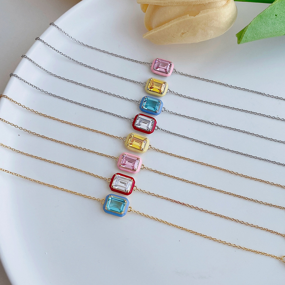 Fashion Heart Shape Sterling Silver Plating Inlay Zircon Bracelets 1 Piece