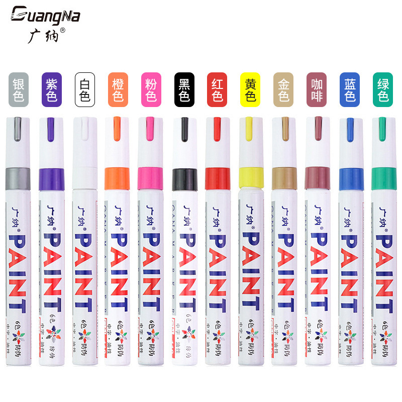 Guangna Waterproof Paint Pen Paint Remover Pen Oil Marker Pen Industrial Marker Pen Color Metal Paint Pen