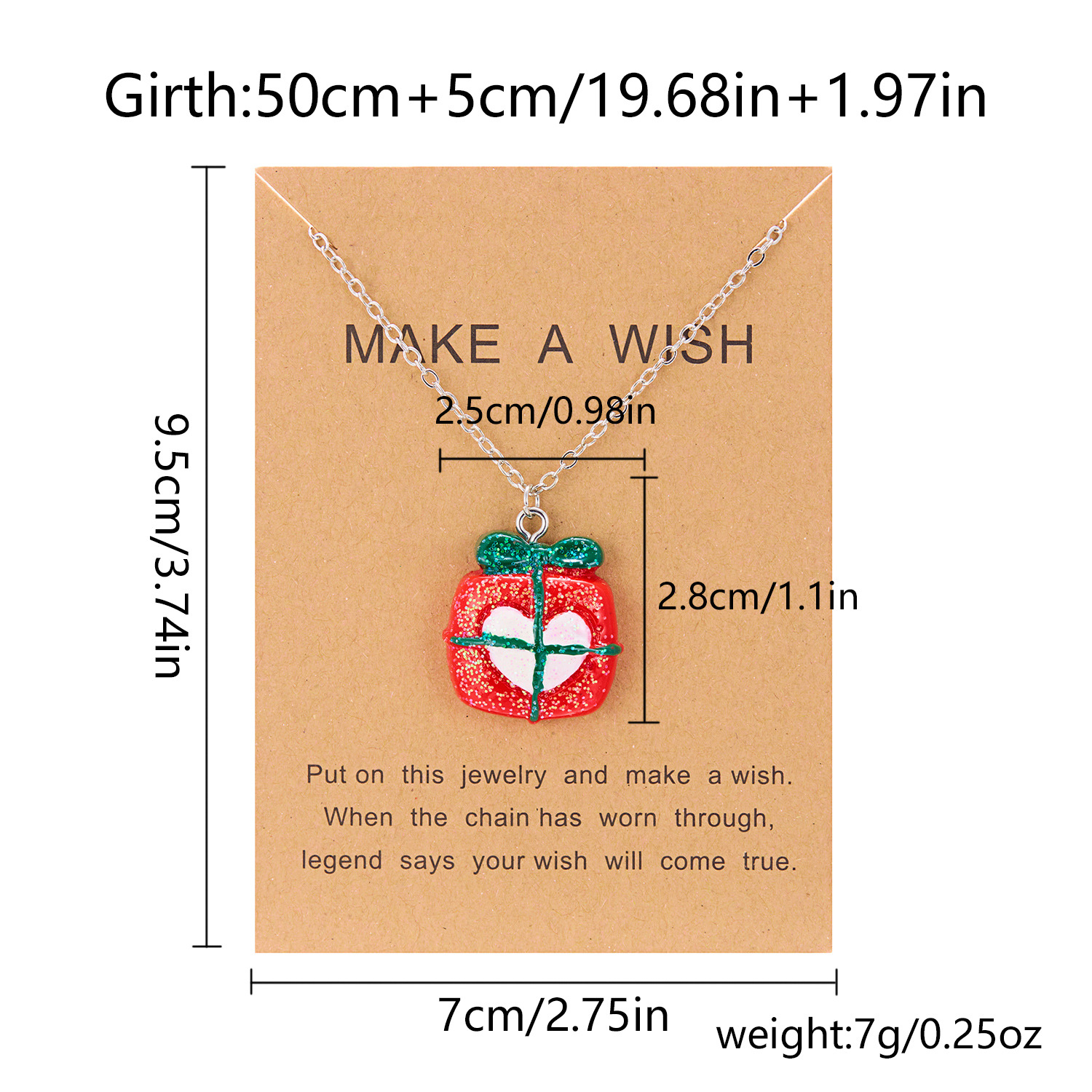 9g Weight Christmas Festival Pendant Necklaces Christmas Wholesale 8