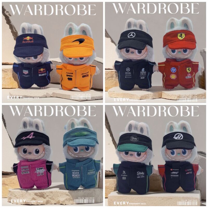 4.0 Labubu Dress up Baby Clothes F1 Ferrari Suit Series Collection Cute Blind Box Vinyl Doll Matching Clothes 4.0 Labubu Dress up Baby Clothes F1 Ferrari Suit Series Collection Cute Blind Box Vinyl Doll Matching Clothes