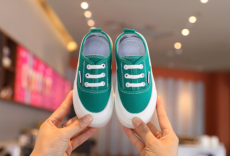 Children's Canvas Sneakers With Leopard Print For Girls_voghion.com