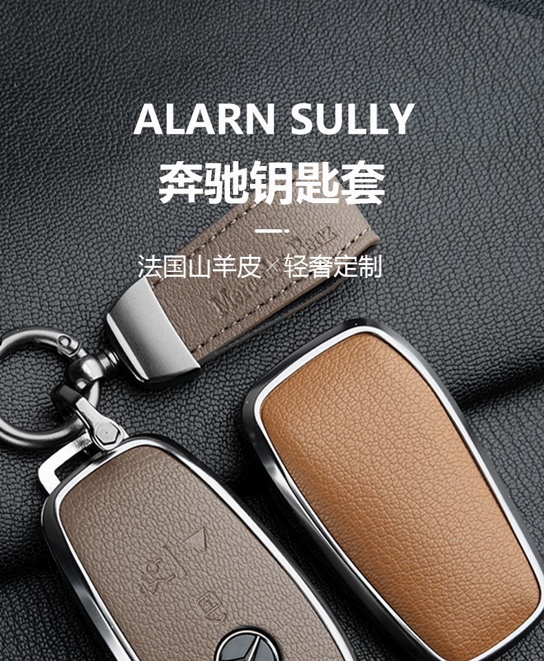 Suitable for Mercedes-Benz Gls450 Key Cover High-End Plus Version Glc300 Shell Gle450/350 Car Key Shell Buckle