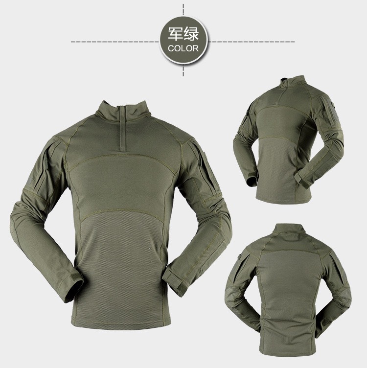 Tactical camouflage kids' uniform top, military enthusiast outdoor sports frog training uniform, real-person CS long-sleeved men's G3 tight detail image 7