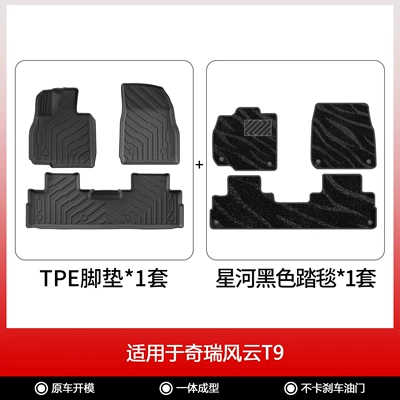 Floor Mats Wholesale, Modelə uyğun ayaqaltı - chery-fengyun-t9-five-seater-double-layer-floor-mats-galaxy-blanket