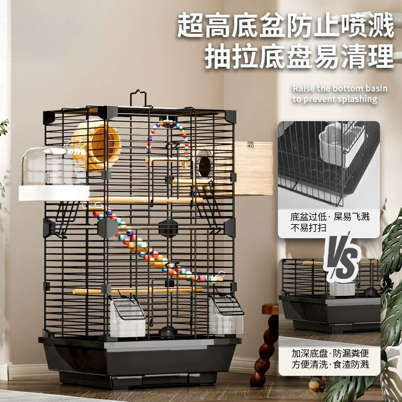 Клетка для птиц, клетка для попугая, домашняя тигровая кожа, черный феникс, роскошная вилла, пион, клетка для разведения сорок, принадлежности для клеток для птиц