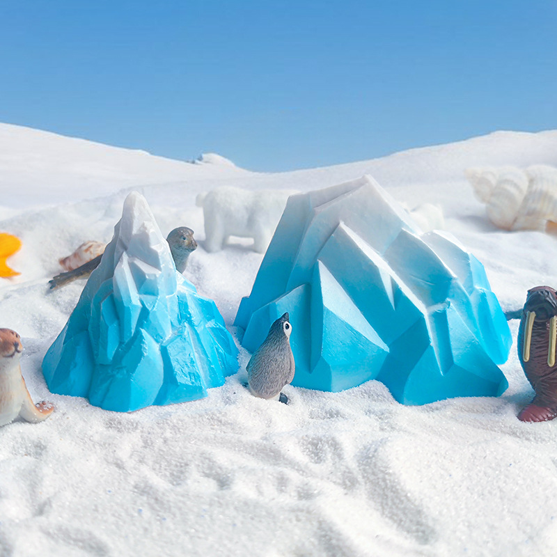 Material de PVC, iceberg sumergido, adornos de joyería, glaciares árticos, spot de paisajismo, al por mayor, oso polar, pingüino, león marino