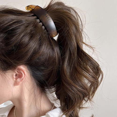 High-tailed banana hair clip for women 2025 new high-end acetic acid back head clip temperament vertical hair clip hair accessories