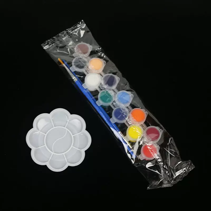 丙烯颜料2ml 12色 幼儿填色颜料活动diy绘画涂鸦彩绘颜料套装