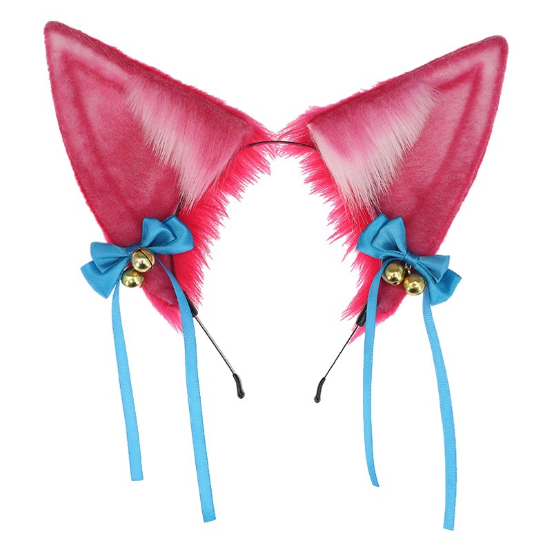 Nueve cola demonio zorro bestia oído tocado cos alma Lotus Ali Accesorios para el cabello arco campana zorro oído diadema